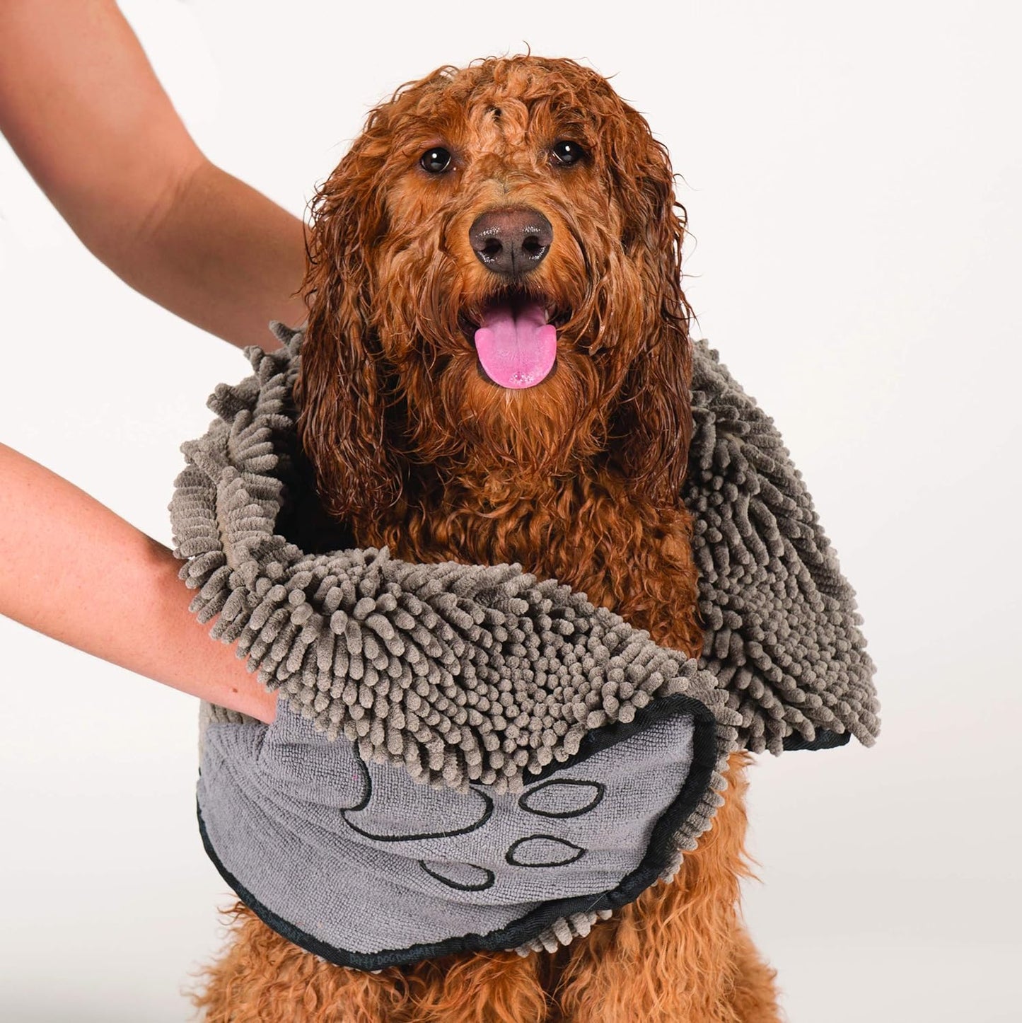 Dog Towels For Drying Dogs - Heavy Duty Soft Microfiber Bath Towel - Super Absorbent, Quick Drying, & Machine Washable - Must Have Dog & Cat Bathing Supplies | Grey 13x31